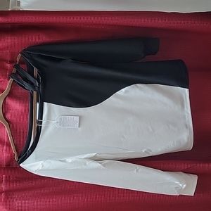 Strappy shoulder sexy long sleeve top womens small NWT same day shipping